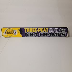 LOS ANGELES LAKERS 3-PEAT NBA FINALS CHAMPS 2000 2001 2002 SIGN